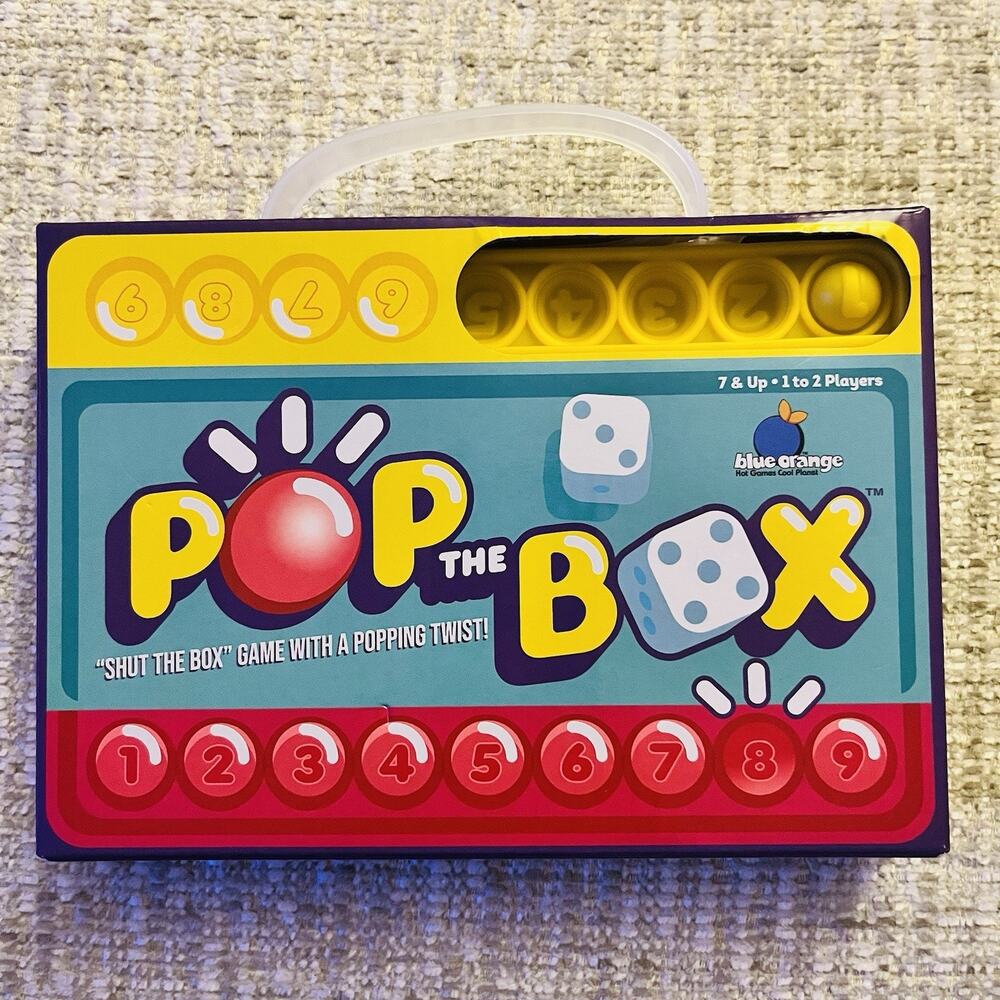 Blue Orange Pop The Box Game “Shut The Box” Game With A Popping Twist